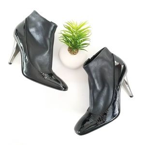 Giuseppe Zanotti Black Leather Patent Sock Boots